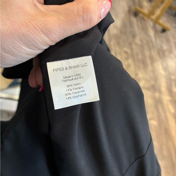 Veronica Beard Scuba Hadley Moto Jacket in black size 8 - Picture 8 of 9